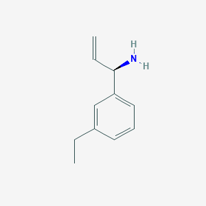 molecular formula C11H15N B13043507 (1R)-1-(3-Ethylphenyl)prop-2-enylamine 