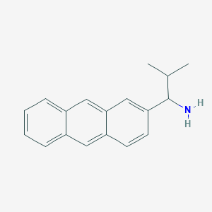 molecular formula C18H19N B13043567 1-(2-Anthryl)-2-methylpropylamine 