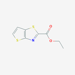 molecular formula C8H7NO2S2 B13043591 Ethyl thieno[2,3-D]thiazole-2-carboxylate 