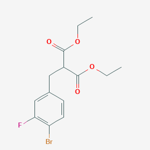 molecular formula C14H16BrFO4 B13043726 Diethyl 2-(4-bromo-3-fluorobenzyl)malonate 