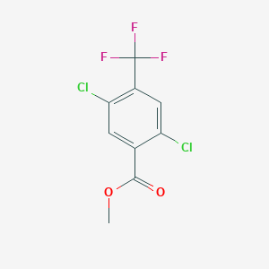 molecular formula C9H5Cl2F3O2 B13043761 Methyl 2,5-dichloro-4-(trifluoromethyl)benzoate 