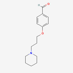 molecular formula C15H21NO2 B1304384 4-(3-(piperidin-1-yl)propoxy)benzaldehyde CAS No. 82625-46-5