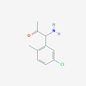 molecular formula C10H12ClNO B13043993 1-Amino-1-(5-chloro-2-methylphenyl)acetone 