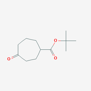 molecular formula C12H20O3 B13044049 Tert-butyl 4-oxocycloheptanecarboxylate 