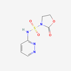 molecular formula C7H8N4O4S B13044065 2-Oxo-N-(pyridazin-3-YL)oxazolidine-3-sulfonamide 
