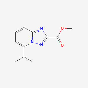 molecular formula C11H13N3O2 B13044116 Methyl 5-isopropyl-[1,2,4]triazolo[1,5-A]pyridine-2-carboxylate CAS No. 2060593-57-7