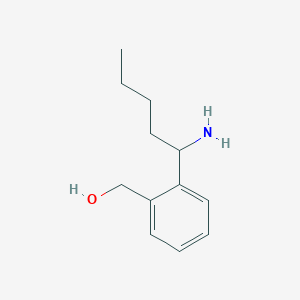 molecular formula C12H19NO B13044222 (2-(1-Aminopentyl)phenyl)methanol 