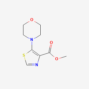 molecular formula C9H12N2O3S B13044270 Methyl 5-morpholinothiazole-4-carboxylate 