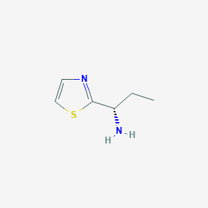 molecular formula C6H10N2S B13044326 (1s)-1-(1,3-Thiazol-2-yl)propan-1-amine 