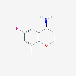 molecular formula C10H12FNO B13044546 (R)-6-Fluoro-8-methylchroman-4-amine 
