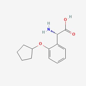 molecular formula C13H17NO3 B13044604 (S)-2-Amino-2-(2-(cyclopentyloxy)phenyl)acetic acid 