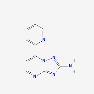 7-(2-Pyridinyl)[1,2,4]triazolo[1,5-a]pyrimidin-2-amine