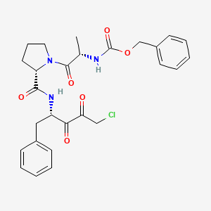 molecular formula C27H30ClN3O6 B13044812 Cbz-Ala-Pro-Phe-AcCl 
