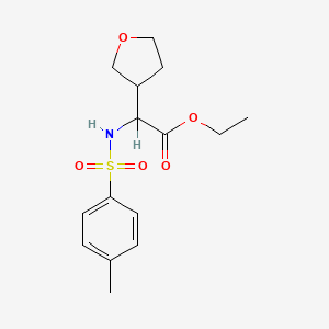 molecular formula C15H21NO5S B13044825 Ethyl 2-((4-methylphenyl)sulfonamido)-2-(tetrahydrofuran-3-YL)acetate 