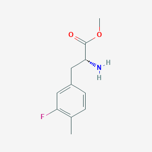 molecular formula C11H14FNO2 B13044890 Methyl(R)-2-amino-3-(3-fluoro-4-methylphenyl)propanoatehcl 