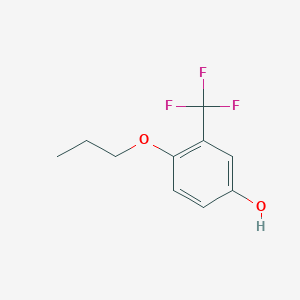 molecular formula C10H11F3O2 B13044906 4-Propoxy-3-(trifluoromethyl)phenol 