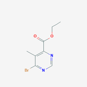 molecular formula C8H9BrN2O2 B13044929 Ethyl 6-bromo-5-methylpyrimidine-4-carboxylate 