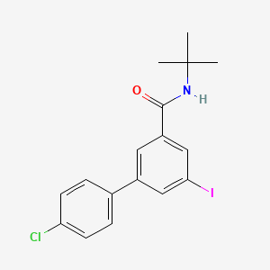 molecular formula C17H17ClINO B13045150 N-(Tert-butyl)-4'-chloro-5-iodo-[1,1'-biphenyl]-3-carboxamide 