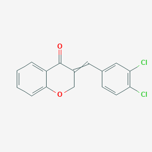 molecular formula C16H10Cl2O2 B1304524 3-[(E)-(3,4-dichlorophenyl)methylidene]-2,3-dihydro-4H-chromen-4-one 