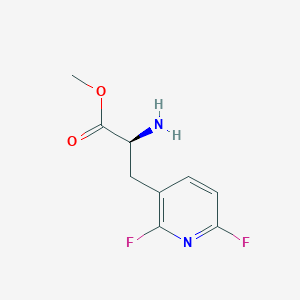 molecular formula C9H10F2N2O2 B13045296 Methyl(S)-2-amino-3-(2,6-difluoropyridin-3-YL)propanoate2hcl 
