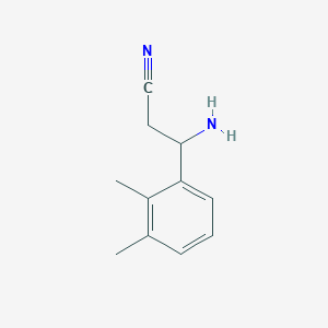 molecular formula C11H14N2 B13045489 3-Amino-3-(2,3-dimethylphenyl)propanenitrile 