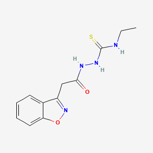 molecular formula C12H14N4O2S B1304558 2-[2-(1,2-benzisoxazol-3-yl)acetyl]-N-ethyl-1-hydrazinecarbothioamide CAS No. 4693-93-0