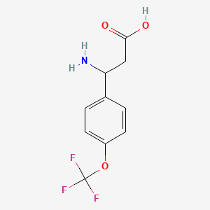 molecular formula C10H10F3NO3 B1304560 3-Amino-3-(4-(trifluoromethoxy)phenyl)propanoic acid CAS No. 213192-56-4