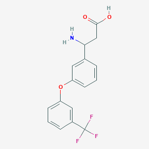 molecular formula C16H14F3NO3 B1304561 3-amino-3-[3-[3-(trifluoromethyl)phenoxy]phenyl]propanoic Acid CAS No. 213192-61-1