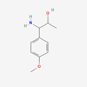 molecular formula C10H15NO2 B13045630 1-Amino-1-(4-methoxyphenyl)propan-2-OL 