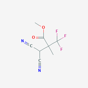 molecular formula C8H7F3N2O2 B13045683 Methyl 2-(dicyanomethyl)-3,3,3-trifluoro-2-methylpropanoate 