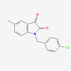 molecular formula C16H12ClNO2 B1304585 1-(4-氯苄基)-5-甲基-1H-吲哚-2,3-二酮 CAS No. 303998-01-8