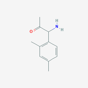molecular formula C11H15NO B13046028 1-Amino-1-(2,4-dimethylphenyl)acetone 