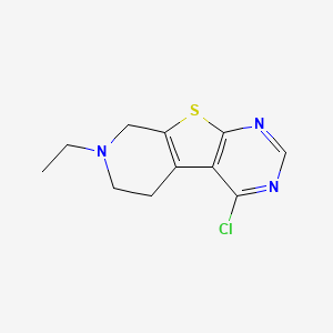 molecular formula C11H12ClN3S B1304614 3-chloro-11-ethyl-8-thia-4,6,11-triazatricyclo[7.4.0.02,7]trideca-1(9),2(7),3,5-tetraene CAS No. 874801-57-7