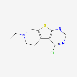 4-Chloro-7-ethyl-5,6,7,8-tetrahydropyrido-[4',3':4,5]thieno[2,3-D]pyrimidine