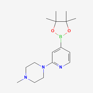 molecular formula C16H26BN3O2 B1304616 1-Methyl-4-(4-(4,4,5,5-tetramethyl-1,3,2-dioxaborolan-2-yl)pyridin-2-yl)piperazine CAS No. 832114-09-7