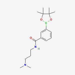 molecular formula C18H29BN2O3 B1304617 N-(3-(Dimethylamino)propyl)-3-(4,4,5,5-tetramethyl-1,3,2-dioxaborolan-2-yl)benzamide CAS No. 936250-16-7