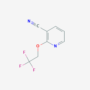 molecular formula C8H5F3N2O B1304627 2-(2,2,2-Trifluoroethoxy)pyridine-3-carbonitrile CAS No. 175277-89-1