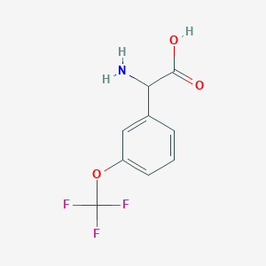molecular formula C9H8F3NO3 B1304648 3-(Trifluoromethoxy)-DL-phenylglycine CAS No. 261952-23-2