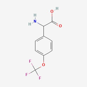 molecular formula C9H8F3NO3 B1304649 4-(Trifluoromethoxy)-DL-phenylglycine CAS No. 261952-24-3