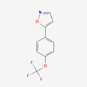 molecular formula C10H6F3NO2 B1304650 5-[4-(Trifluoromethoxy)phenyl]isoxazole CAS No. 387824-49-9