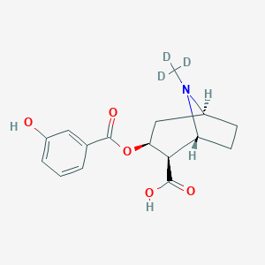 molecular formula C16H19NO5 B130466 (1R,2R,3S,5S)-3-(3-Hydroxybenzoyl)oxy-8-(trideuteriomethyl)-8-azabicyclo[3.2.1]octane-2-carboxylic acid CAS No. 253775-21-2
