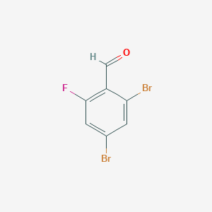 molecular formula C7H3Br2FO B1304670 2,4-Dibromo-6-fluorobenzaldehyde CAS No. 205683-34-7