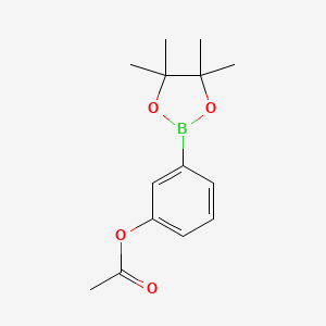 molecular formula C14H19BO4 B1304675 3-(4,4,5,5-Tetramethyl-1,3,2-dioxaborolan-2-yl)phenyl acetate CAS No. 480424-69-9