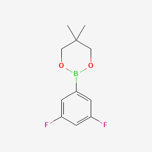 B1304691 2-(3,5-Difluorophenyl)-5,5-dimethyl-1,3,2-dioxaborinane CAS No. 216393-57-6