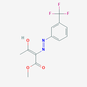 molecular formula C12H11F3N2O3 B13047065 methyl 3-oxo-2-{(Z)-2-[3-(trifluoromethyl)phenyl]hydrazono}butanoate 