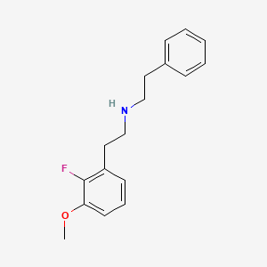 molecular formula C17H20FNO B13047113 N-(2-Fluoro-3-methoxyphenethyl)-2-phenylethan-1-amine 