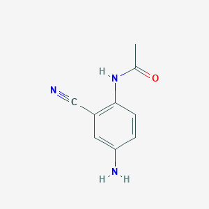 molecular formula C9H9N3O B1304726 N-(4-氨基-2-氰基苯基)乙酰胺 CAS No. 73894-39-0