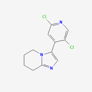 molecular formula C12H11Cl2N3 B13047265 3-(2,5-Dichloropyridin-4-YL)-5,6,7,8-tetrahydroimidazo[1,2-A]pyridine 
