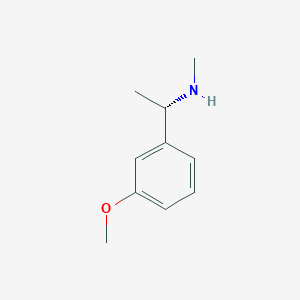 molecular formula C10H15NO B13047365 (S)-1-(3-Methoxyphenyl)-N-methylethan-1-amine 