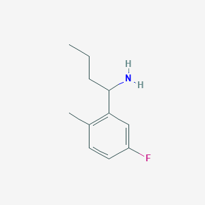 molecular formula C11H16FN B13047410 1-(5-Fluoro-2-methylphenyl)butan-1-amine 